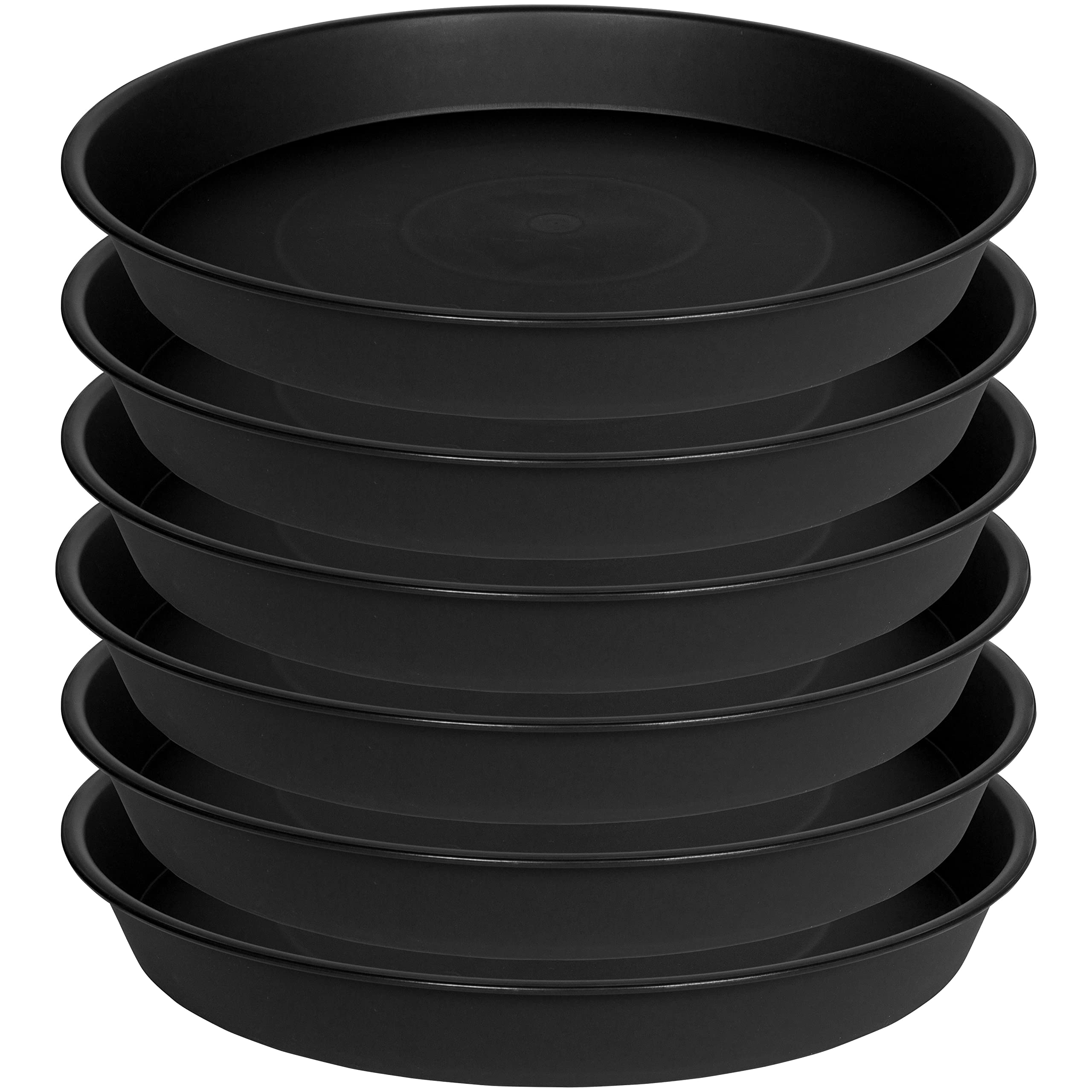 Bleuhome 6 Pack 6 inch Plant Saucer Tray, 4 6 8 10 12 15 17 19 inch Plant Saucer