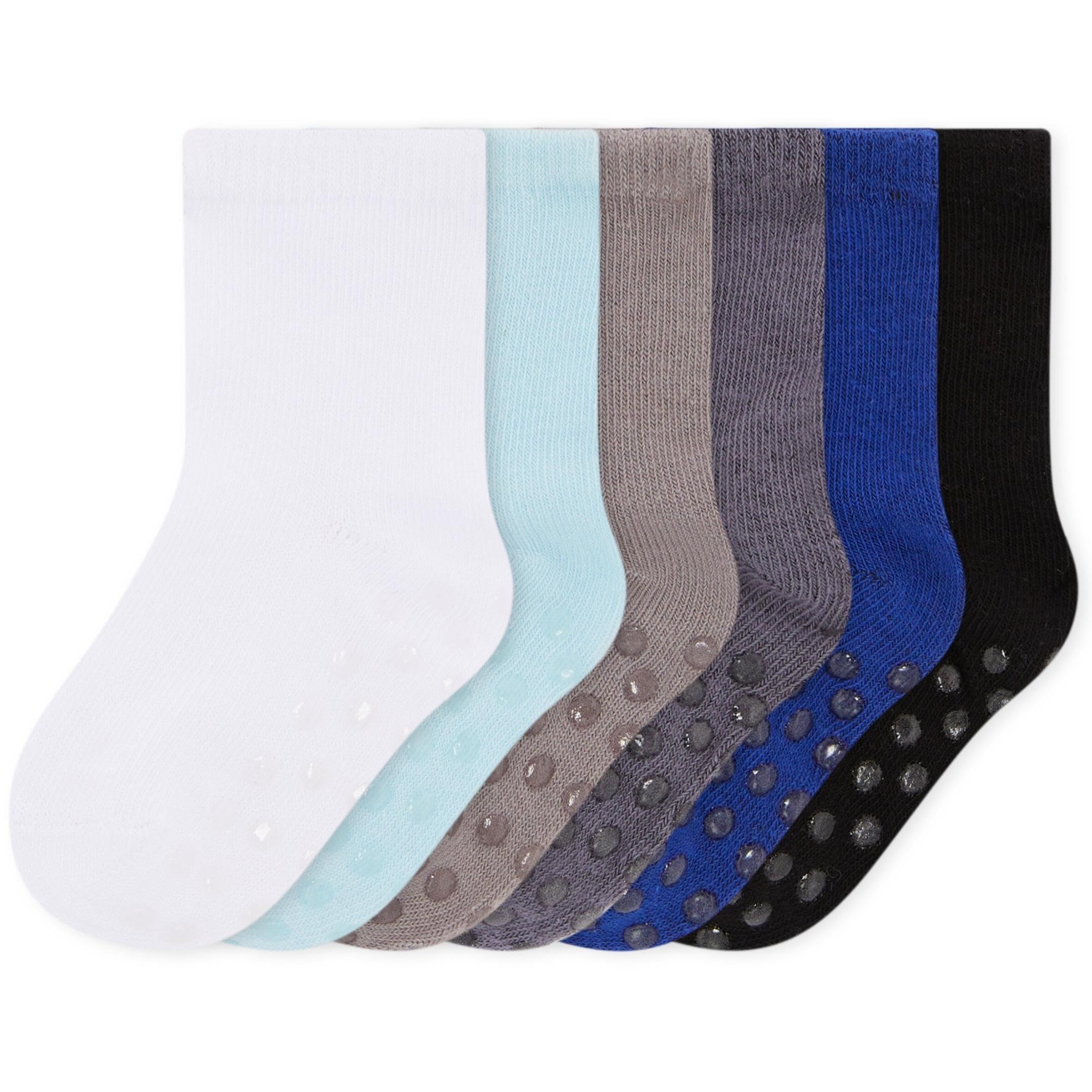 Bramble & Bear (Pack of 6/12) Unisex Baby Grip Socks - Soft Cotton Non Slip Sock