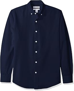 Amazon Essentials Men's Standard Fit Long Sleeve Oxford Shirt 100% Cotton