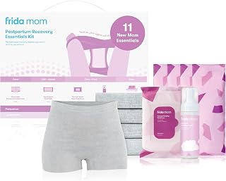 Frida Mom Postpartum Recovery Essentials Kit, Gift for New Mums, Set of 11 | Cooling Pad Liners, Ice Maxi Pads, Disposable Knickers, Perineal Healing Foam, All in 1 Complete Birth Recovery Set