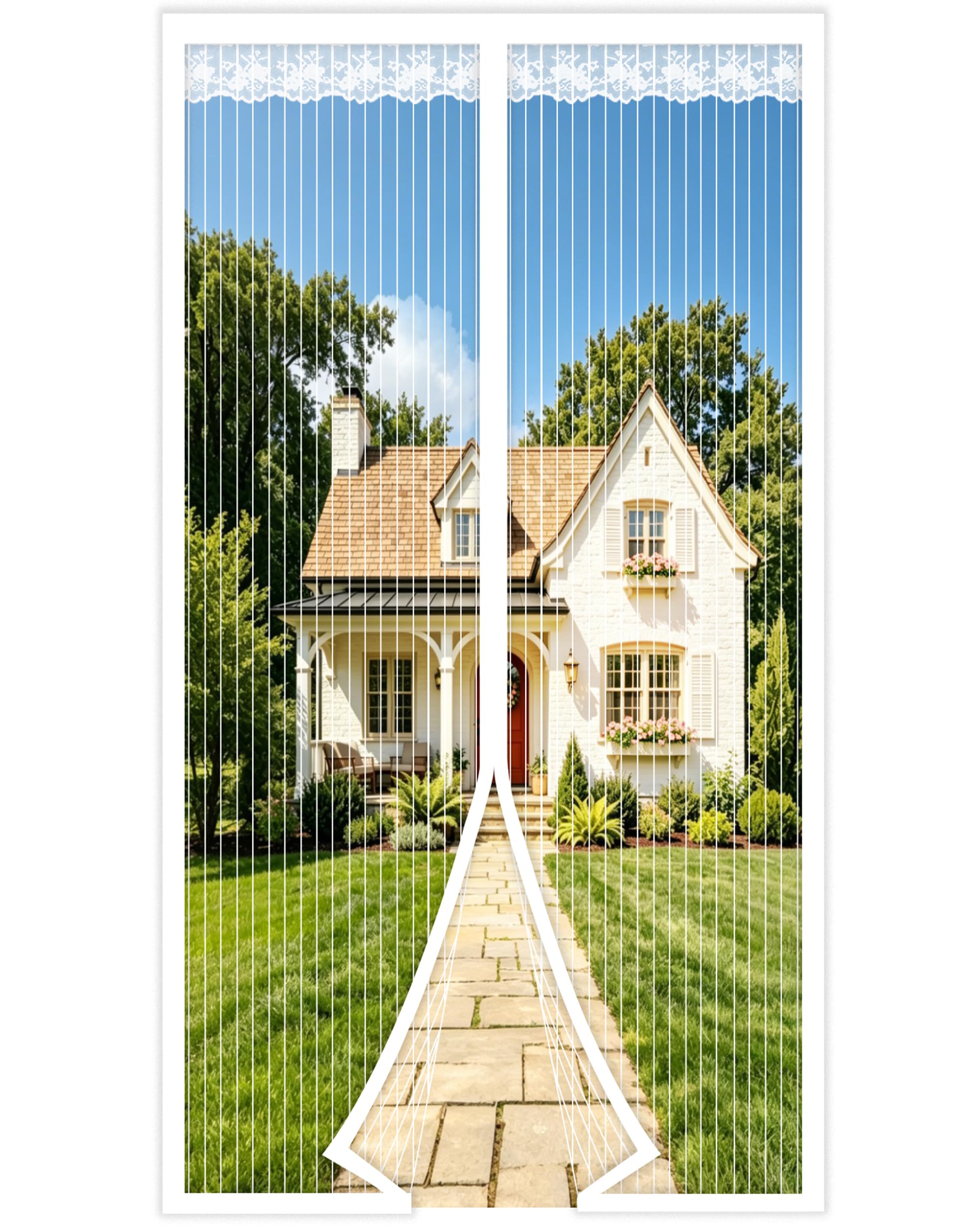 DIKER Magnetic Fly Screen Door, Fly Nets for Doors 75 X 200cm, Door Fly Screen, 