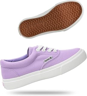 Hurley Marley Kids Canvas Trainers Lace Up Low Top Skateboard Shoes Kids Sports Shoes Boys Girls