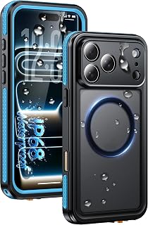 Oterkin Magnetic for iPhone 17 Pro Case Waterproof, Translucent Matte Blue