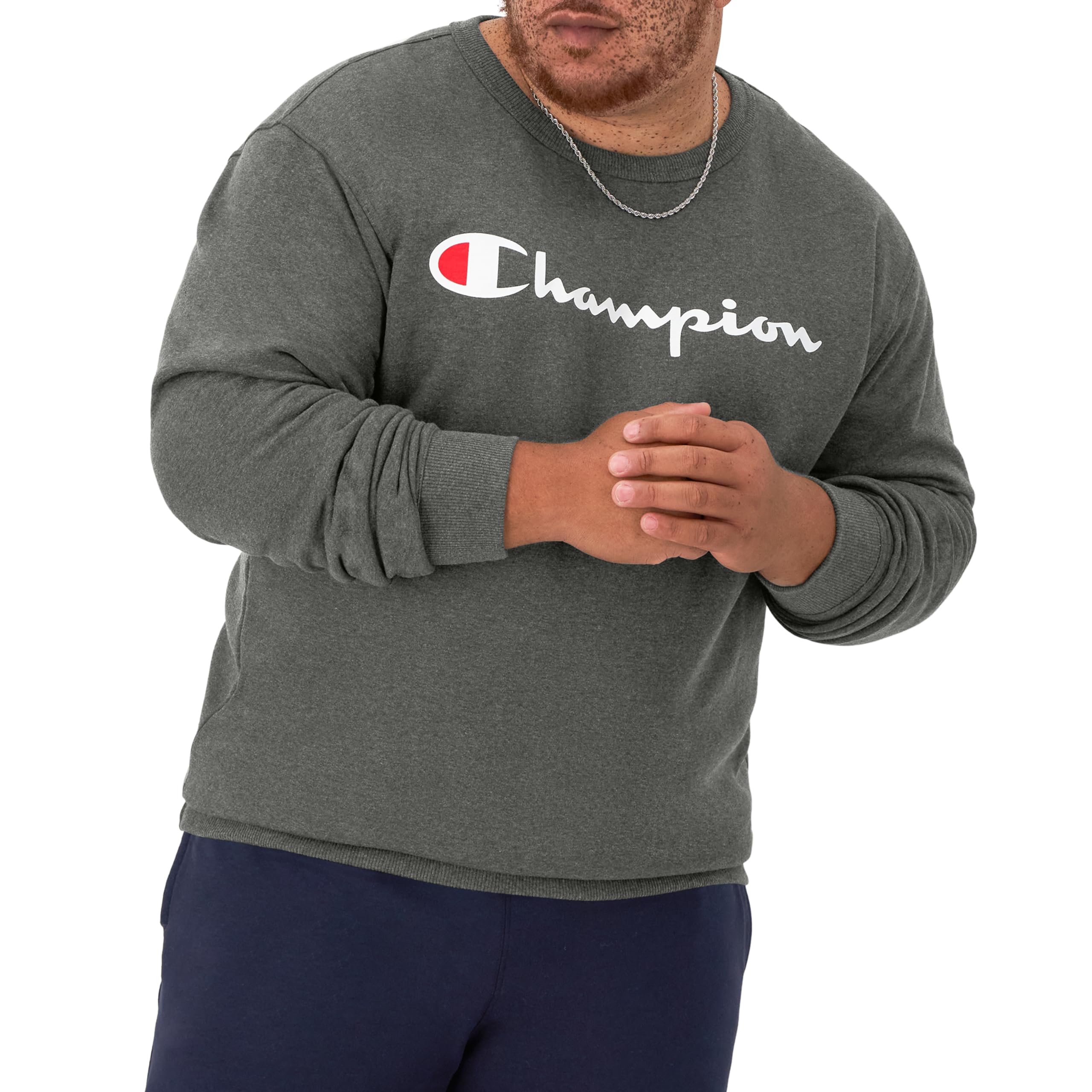 Champion Men's Fleece Crewneck Sweatshirt (Reg. Or Big & Tall)