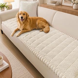 Smiry Couch Cover for Dogs, Non Slip Fuzzy Pet Sofa Covers Washable | Sofa Slipcovers for 2-3 Cushion Couch, Soft Thick Furniture Protector for Cats Dogs, Against Fur, Dirt, Scratch (27.6"x59")