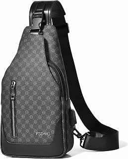 FSD. WG sling Backpack for Men Chest Bag Crossbody Shoulder Bags Travel Hiking Bag Purse for Men with Water Resistant
