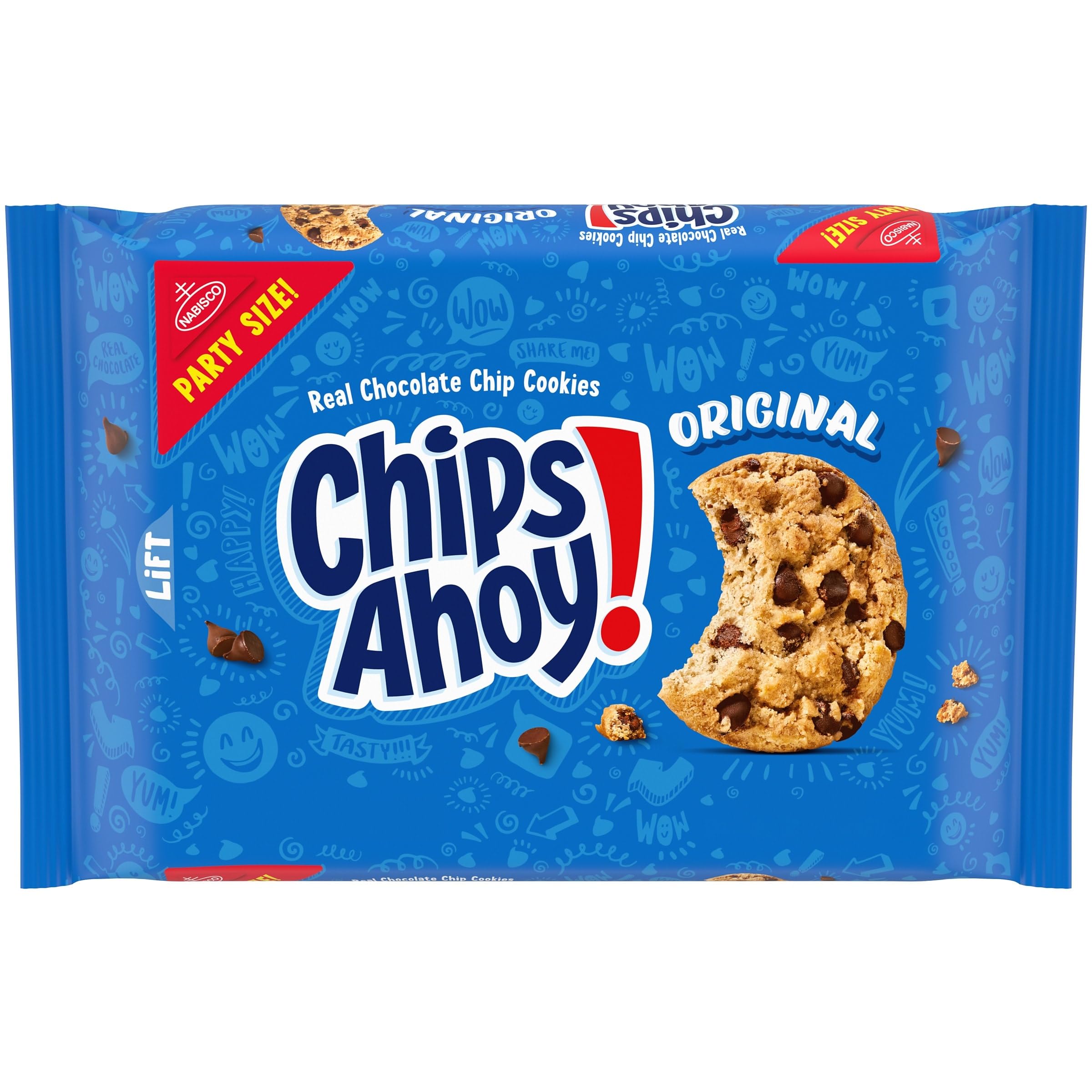 CHIPS AHOY! Original Chocolate Chip Cookies, Party Size, 25.3 oz | Certified Kos