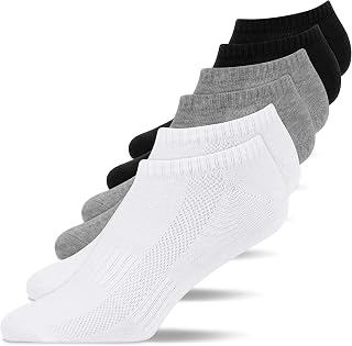 Snocks Trainer Socks for Men and Women Made of Organic Cotton, Set of 6