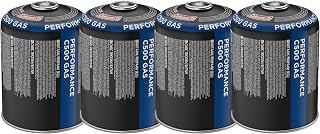 Coleman C500 Performance Gas Cartridge 4-Pack, valve cartridge with screw valve, suitable for camping stoves, camping grills and BBQs or lamps, 440g powerful butane/propane mixture per canister