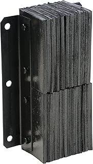 Vestil V-1120-6 Rubber Vertical Laminated Dock Bumper, 11" Width, 20" Height, 6" Depth