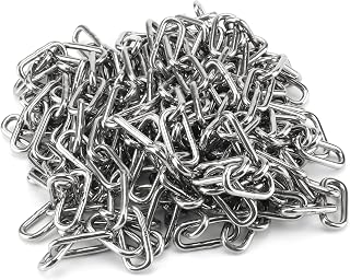 ZEONHEI 39 Feet x 1/8 Inch 304 Stainless Steel Chain, 12m x 3mm Heavy Duty Chain Links, Rust Proof Coil Chain Metal Utility Decorative Chain for Clothesline, Hanging Swing, Chain Hardware, Load 500lb