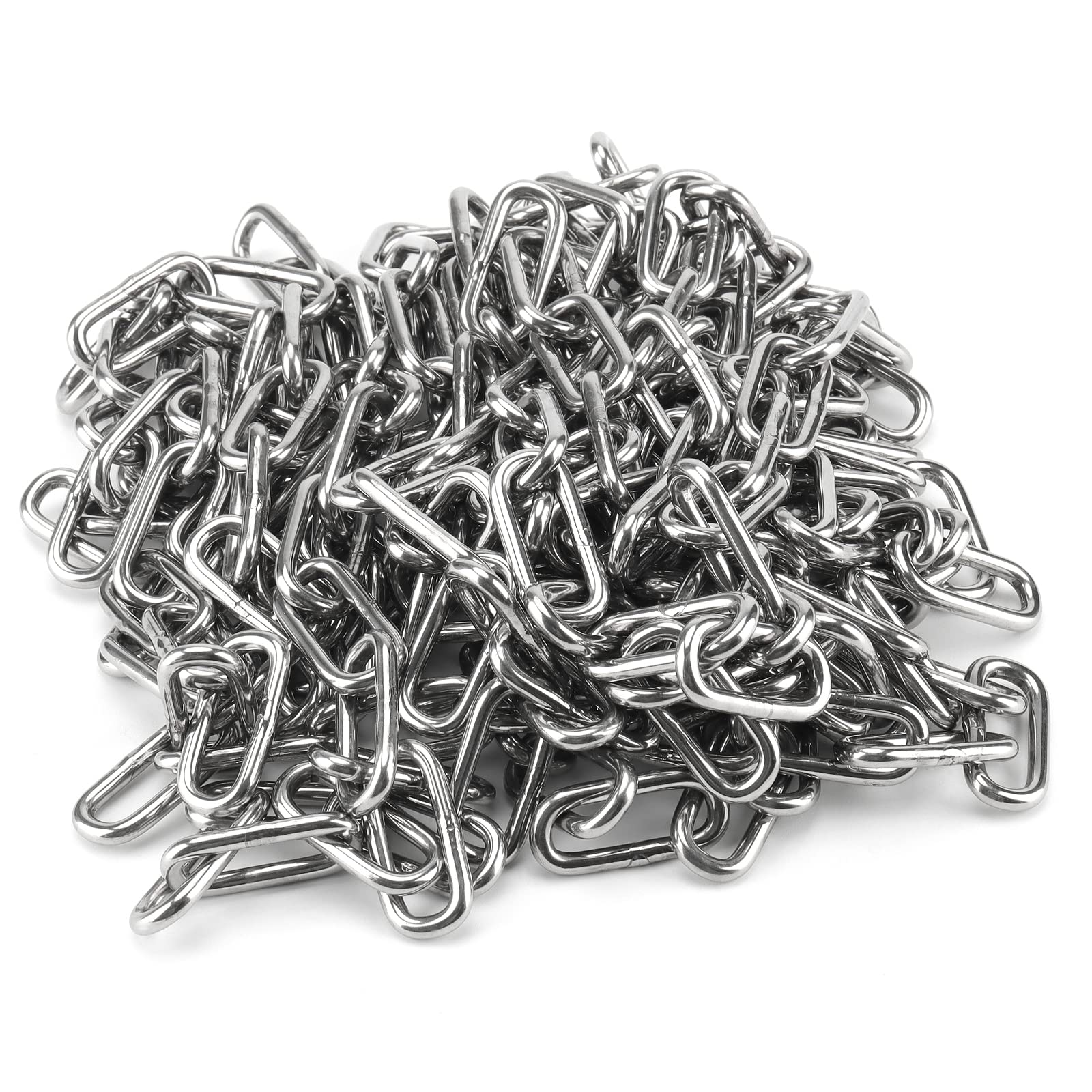 ZEONHEI 39 Feet x 1/8 Inch 304 Stainless Steel Chain, 12m x 3mm Heavy Duty Chain