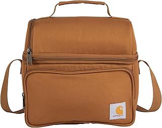 Carhartt Camping Cooler, Worksite Lunch Box, Soft Shell Lunch Bag for Construction Sites, Work and Everyday Use, Brown