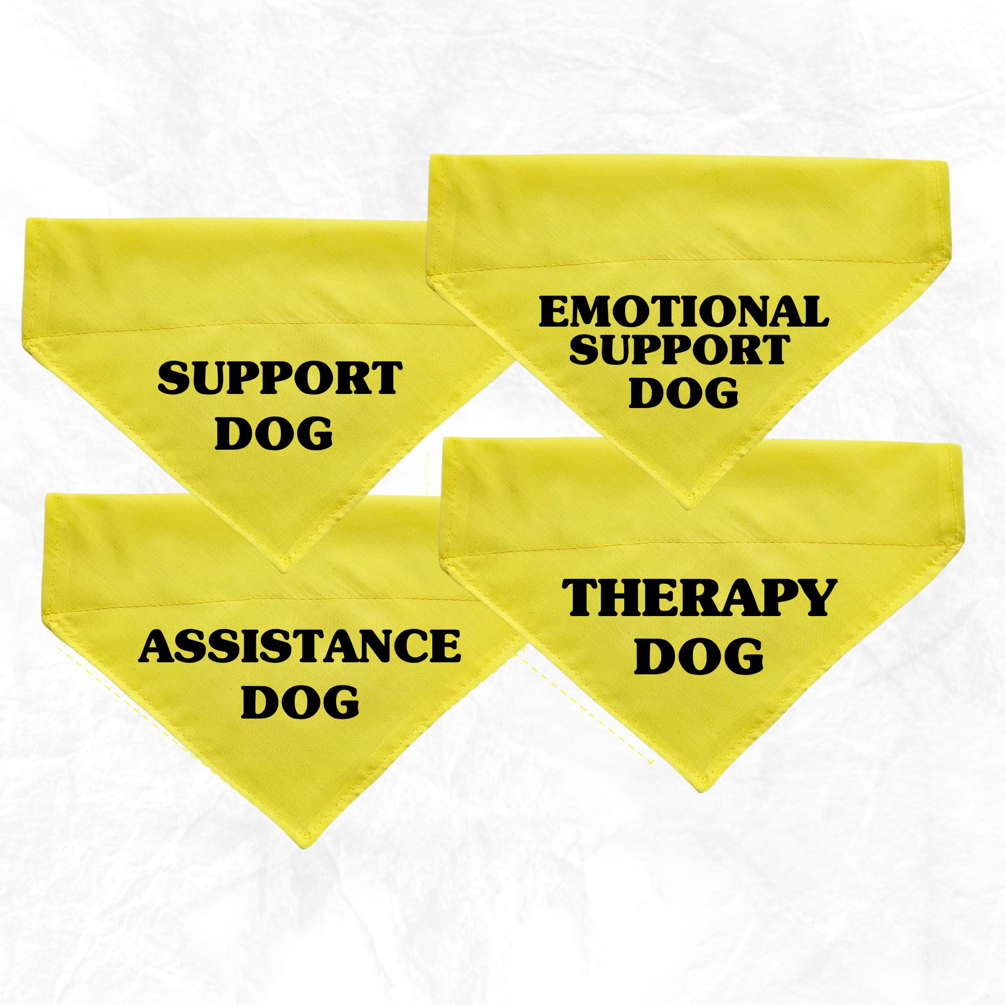 Over the Collar Yellow Bandana for Therapy Dogs - Emotional Support (Emotional S