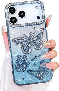 Bonoma Custodia glitterata per iPhone 18 Pro Max, grazioso motivo 3D con