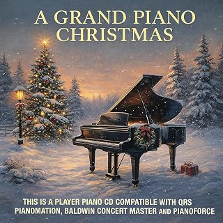 A GRAND PIANO CHRISTMAS HOLIDAY TRIBUTE - QRS PIANOMATION PIANOFORCE BALDWIN CONCERTMASTER COMPATIBLE PLAYER PIANO ALBUMS - CHRISTMAS SOLO PIANO