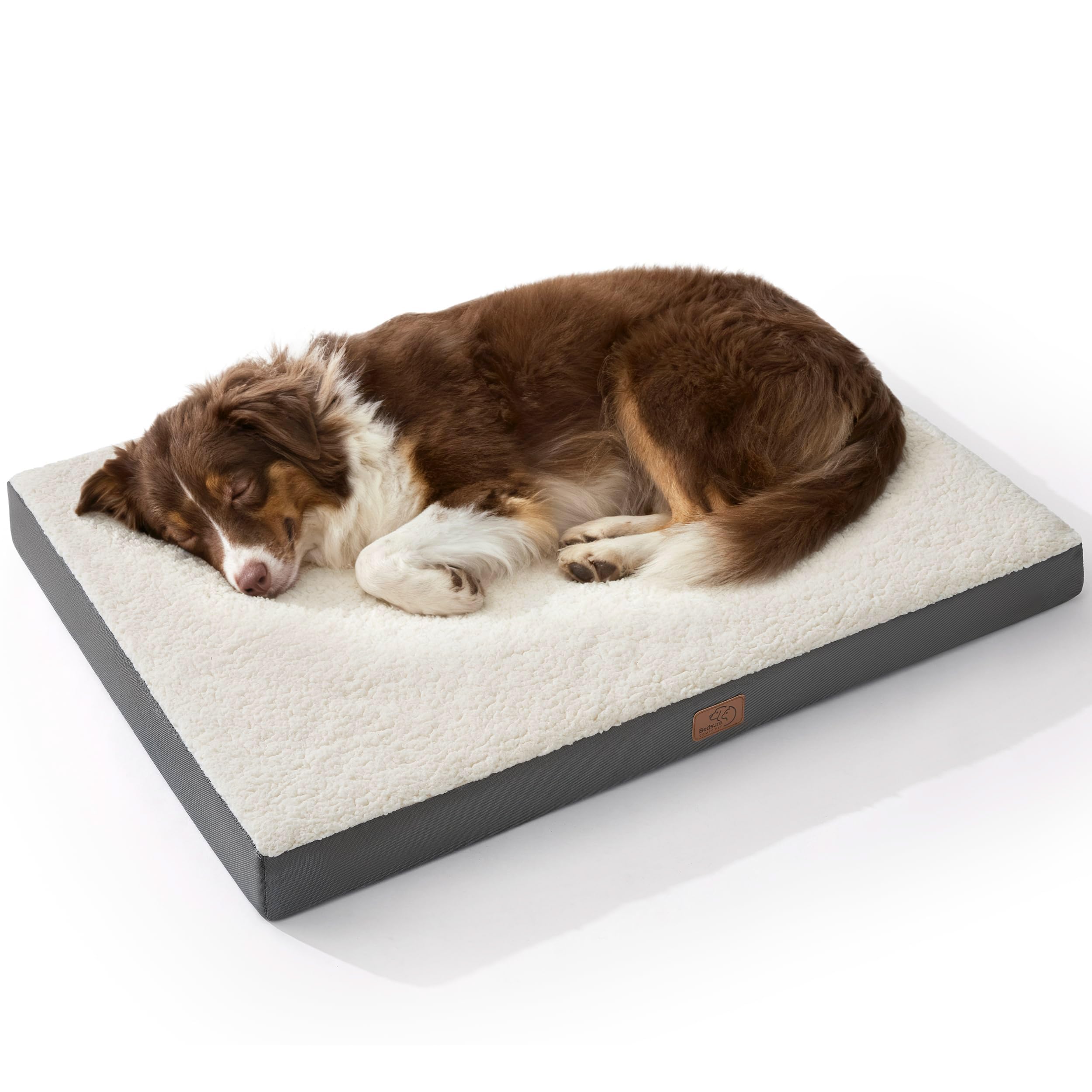 Bedsure Washable Dog Beds Large Sized Dog with Comfy Sherpa, 36x27in Grey | Orth