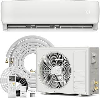 Mountman 9000 BTU Mini Split AC/Heating System,19 SEER2 110/120V Energy Efficient Ductless Inverter System,Cools Up to 450 Sq.Ft with Pre-Charged Condenser,Heat Pump & Installation Kits