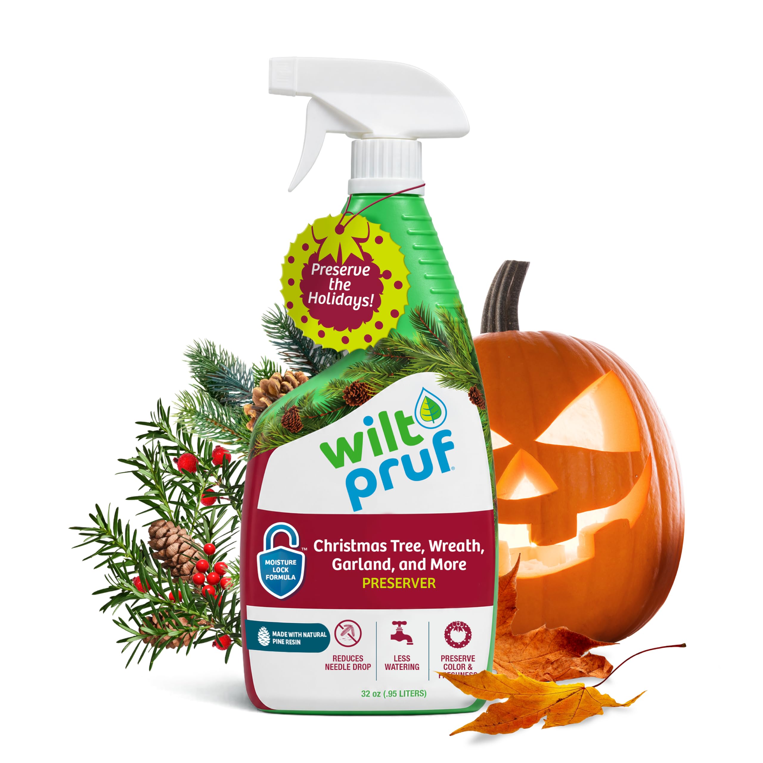 Wilt-Pruf® Christmas Tree/Cutting Preserver Spray |Preserves Christmas Trees, Wr