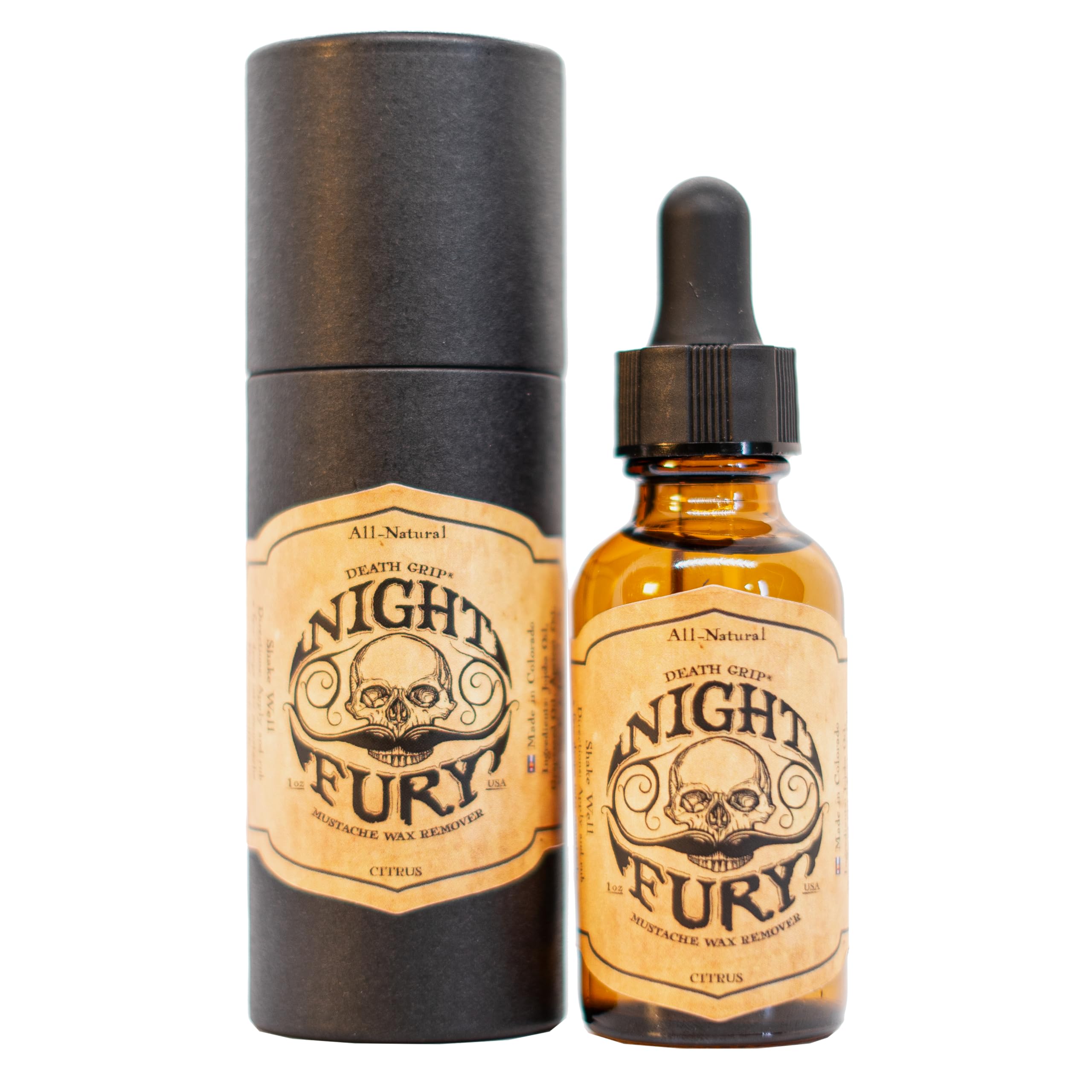 Moustache Wax Remover Oil Night Fury for Men Easy Clean Death Grip