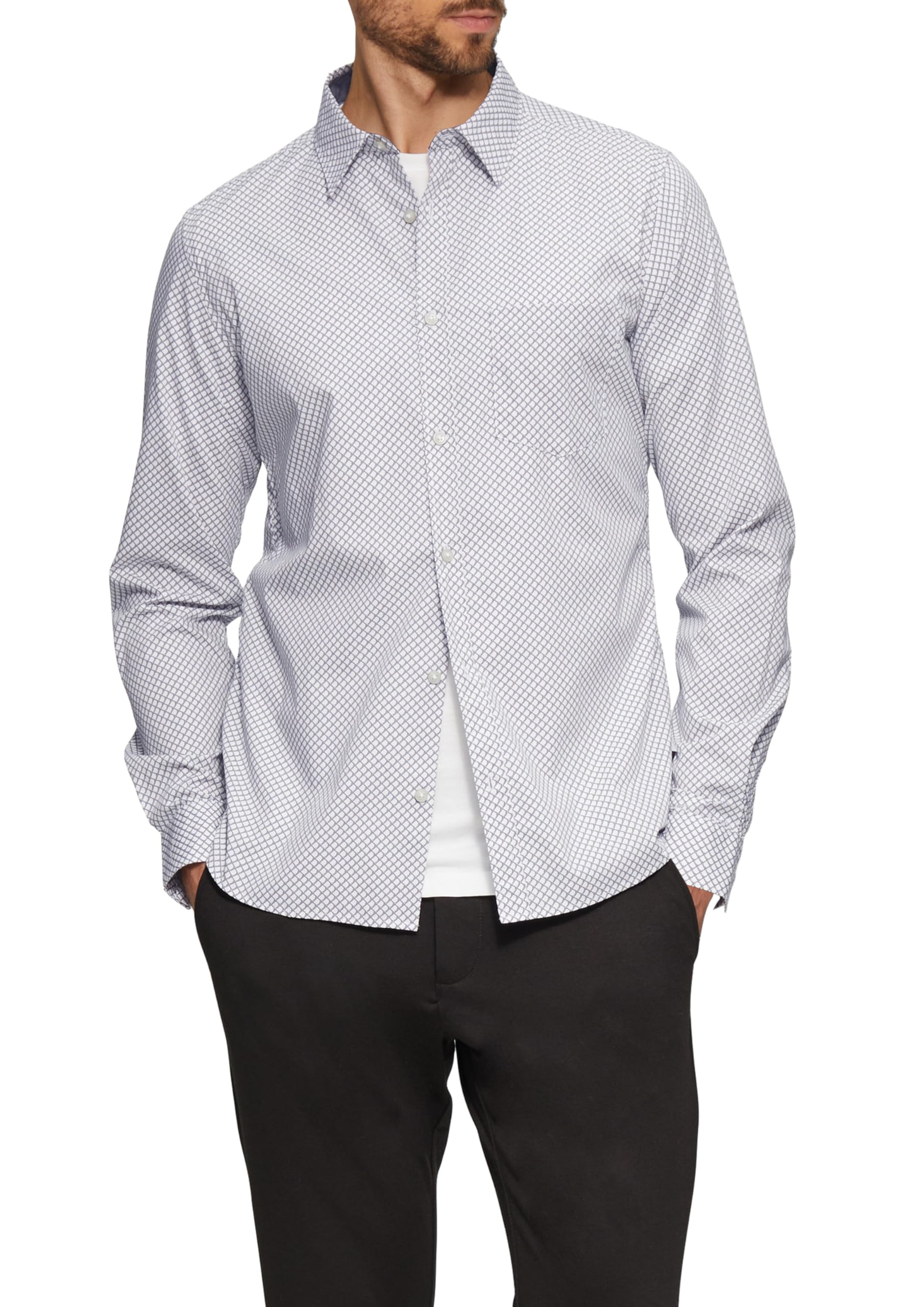 s.Oliver Slim Fit: Patterned Cotton Stretch Shirt