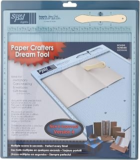 Scor-Pal Scoring Board, 12" x 12", 1/8" Space Grooves, Measuring and Scoring Tool for Card Making, Envelopes, Boxes, and Paper Crafts