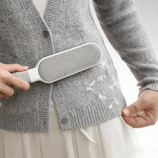 Reusable Pet Hair Remover Brush, Double Sided Lint Brush for Clothing, Couch, Carpet, Static Dog & Cat Hair Removal Tool for Furniture and Bedding
