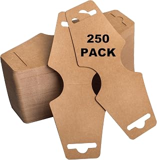 Necklace Display Cards - Present Jewellery Neatly and Sell with Confidence | 250 Pack, Black - Bulk Cards Organize Necklaces, Bracelets, Chokers and Pendants for Polished Displays, Markets and Sales