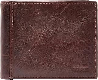 Fossil Men's Quinn Leather Bifold with Flip ID Wallet, Black, (Model: ML3644001)