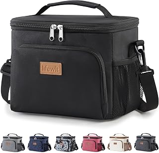 Lifewit Insulated Lunch Bag for Men, Cool Bag for Lunch Box | Reusable Thermal Food Bag with Leak-Proof Liner, Cooler Bag with Strap & Top Handle for Beach, Picnic, Camping, Work