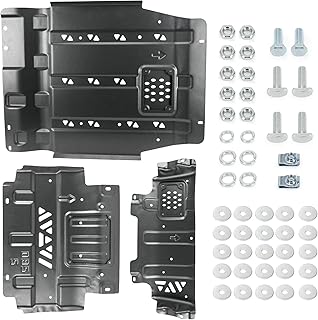 Full Skid Plate Compatible with 2015-2022 Ford F150, Heavy-Duty Underbody with Transmission Engine Front, Drivetrain Center & Rear Axle Steel Splash Guard Shield Kit