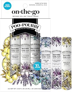 Poo-Pourri Before-You-Go Toilet Spray, In A Pinch Variety 10 Ml, 3 Pack | Travel Essentials On-The-Go Bathroom Odor Deodorizer with Essential Oils, TSA Approved Size, 3 Scents, Each Up to 20 Uses