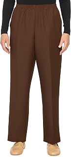 Alfred Dunner All Around Elastic Waist Polyester Petite Pants-Pull-On Style Pants Women