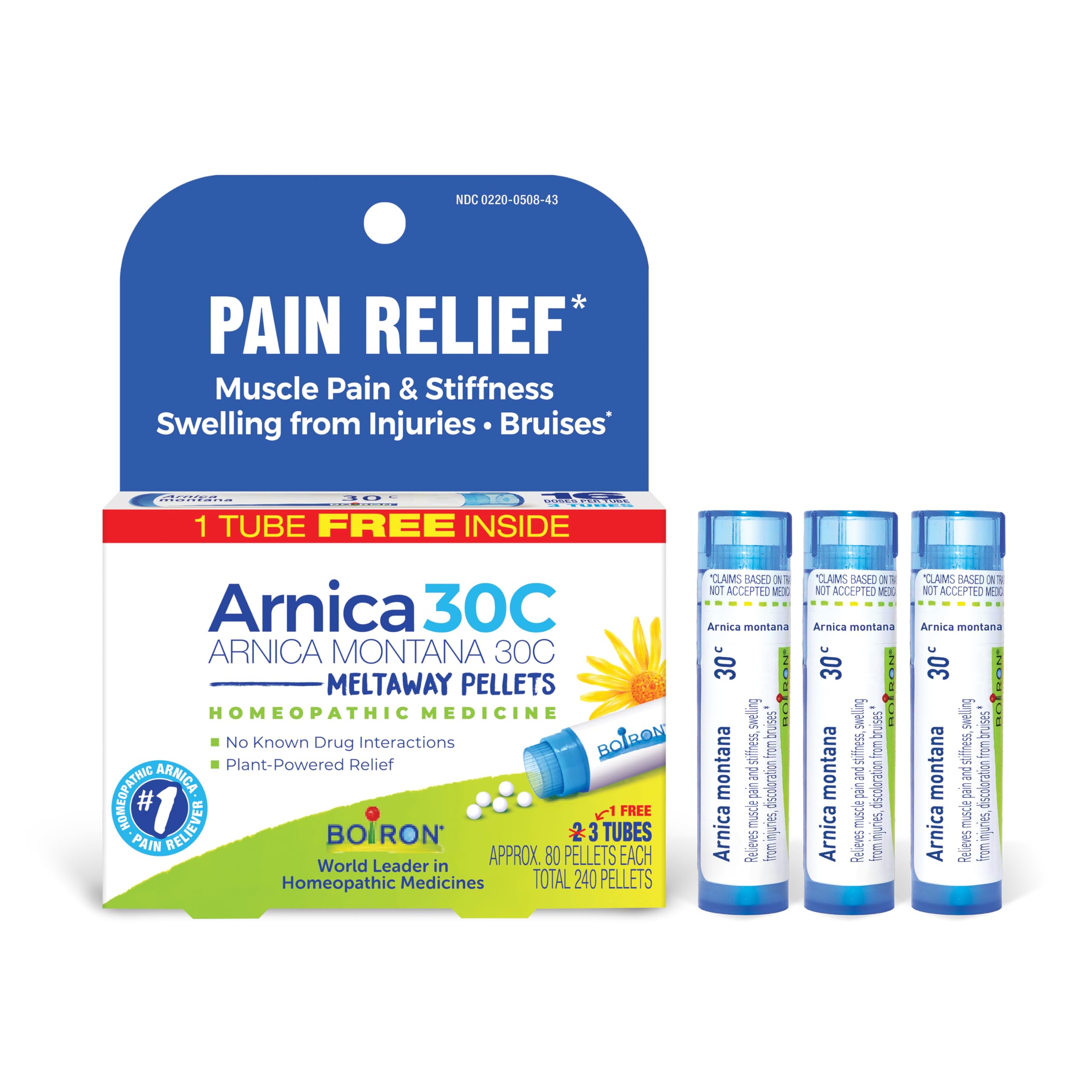 Boiron Arnica Montana 30C Homeopathic Medicine for Relief from Muscle Pain, Musc