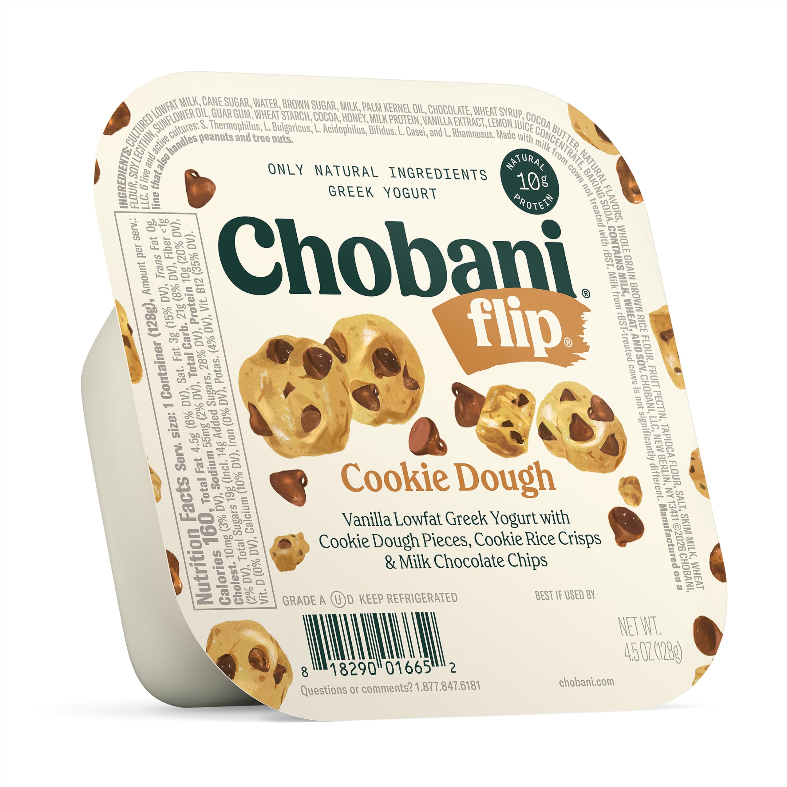 Chobani® Flip® Low-Fat Greek Yogurt Chocolate Chip Cookie Dough 4.5oz