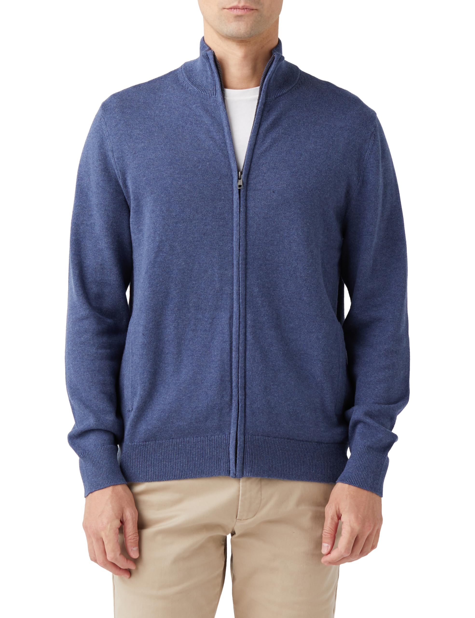 Amazon Essentials Men's Zip-Up Cotton Sweater