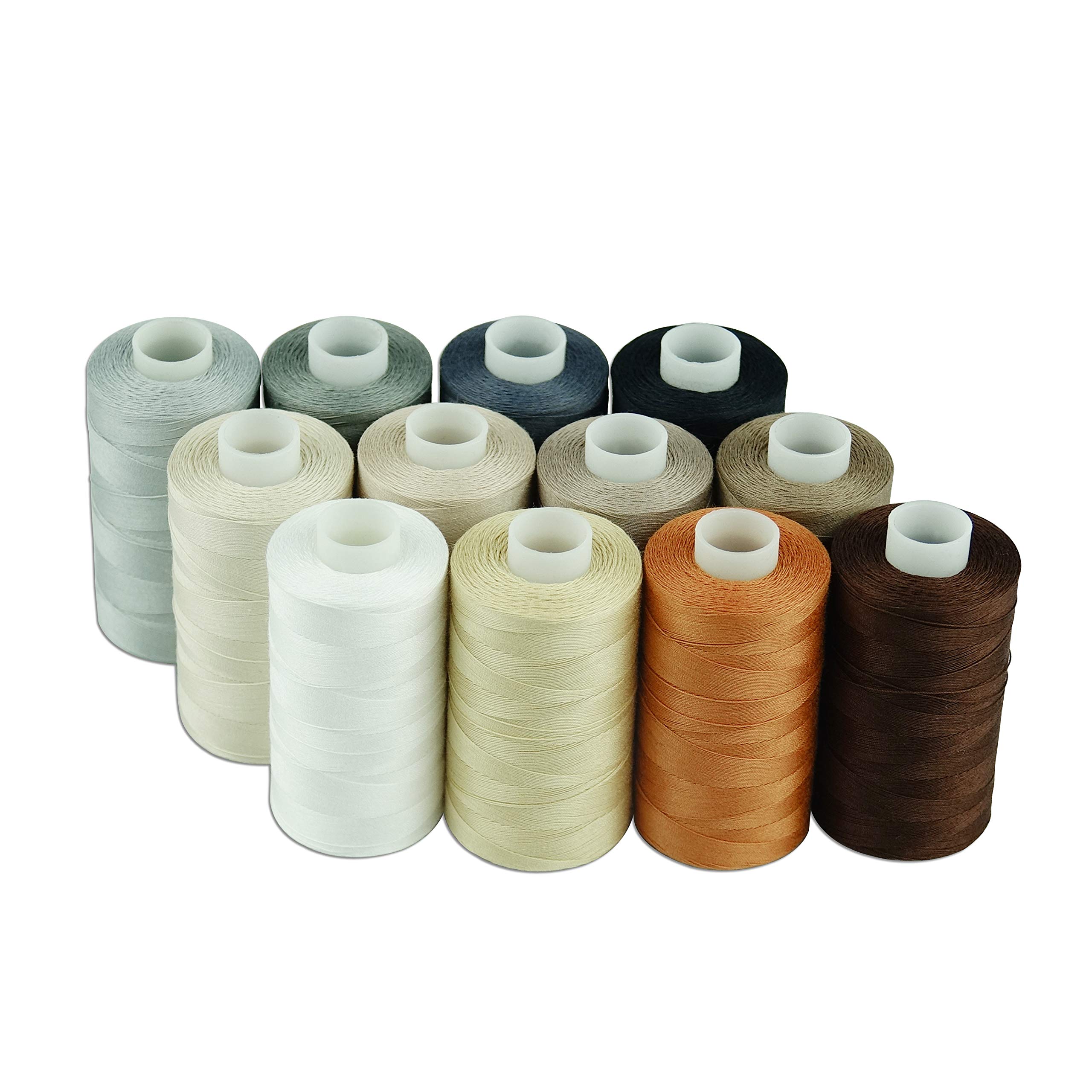 Simthread 12 Multi Colors All Purposes Cotton Quilting Thread 50s/3 Thread for P