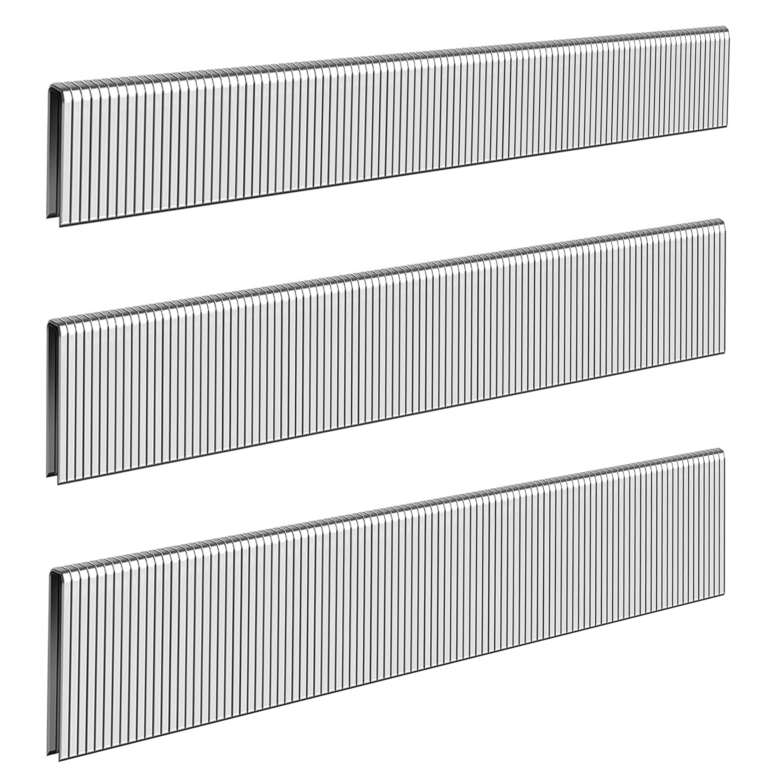 Korantek 18 Gauge 1/4" Narrow Crown Staples,1/2",3/4",1":1200pcs | Galvanized 18