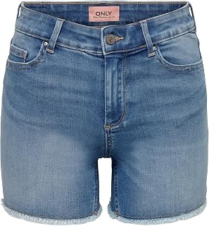 ONLY Denim Shorts ONLBLUSH Mid Waist Regular Fit Denim Shorts