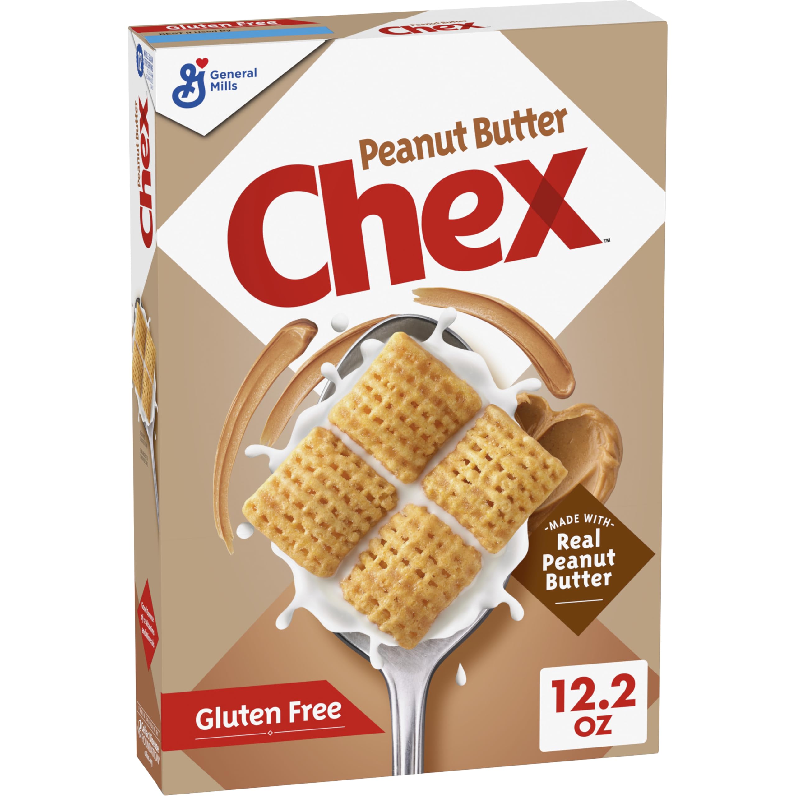 Peanut Butter Chex Cereal, Gluten Free,12.2 oz | Made with Real Peanut Butter, 1