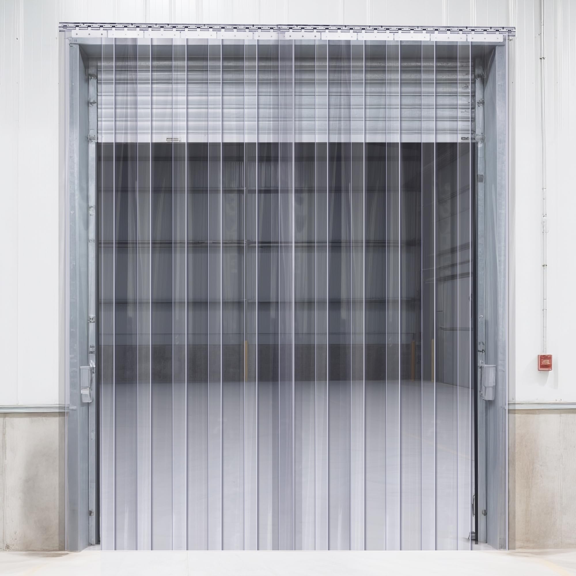VEVOR PVC Strip Curtain, 84" Height x 38" Width, 0.08" Thickness, 6PCS Clear, Fr