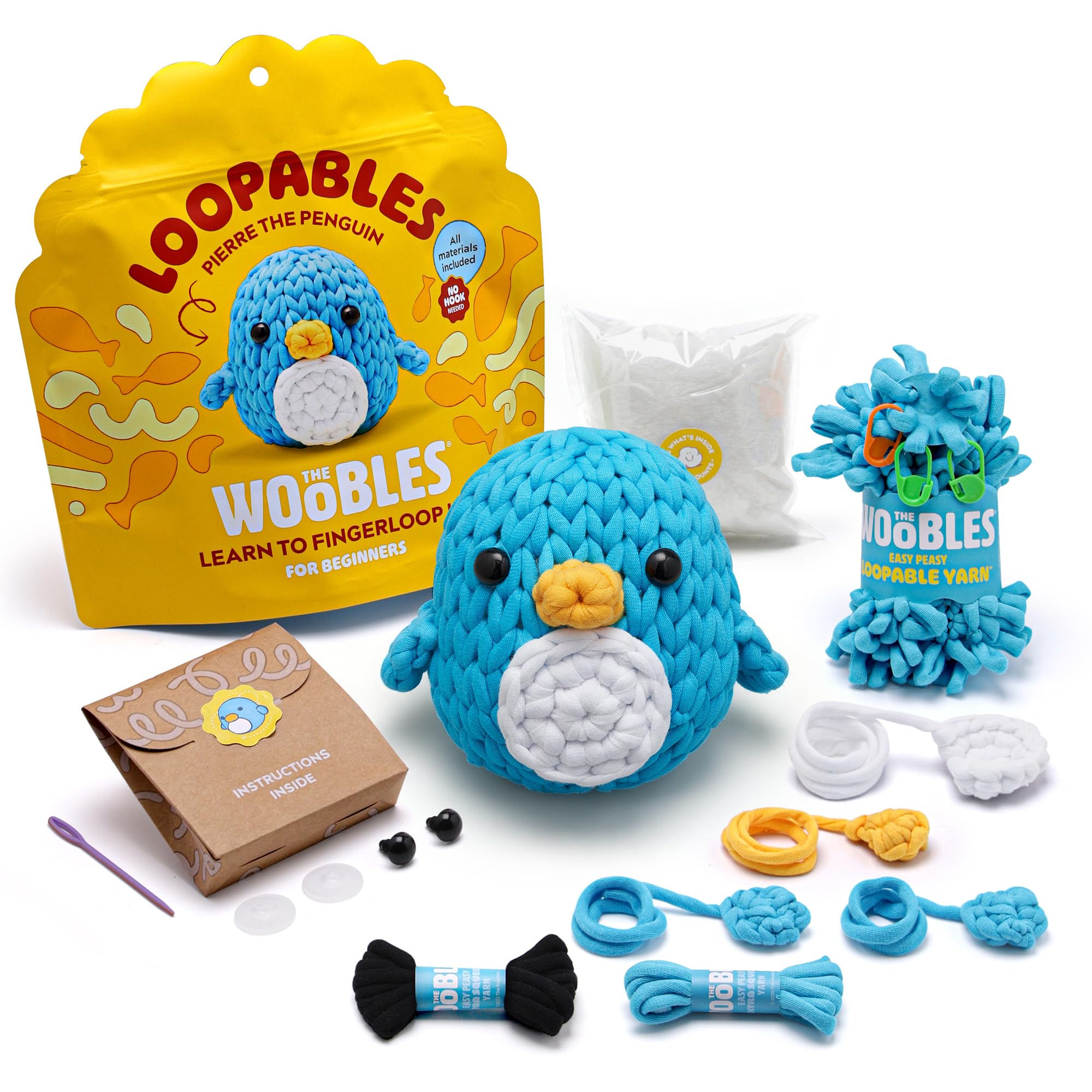 The Woobles Loopables Crochet Kit for Beginners+ (Pierre the Penguin) | As seen 