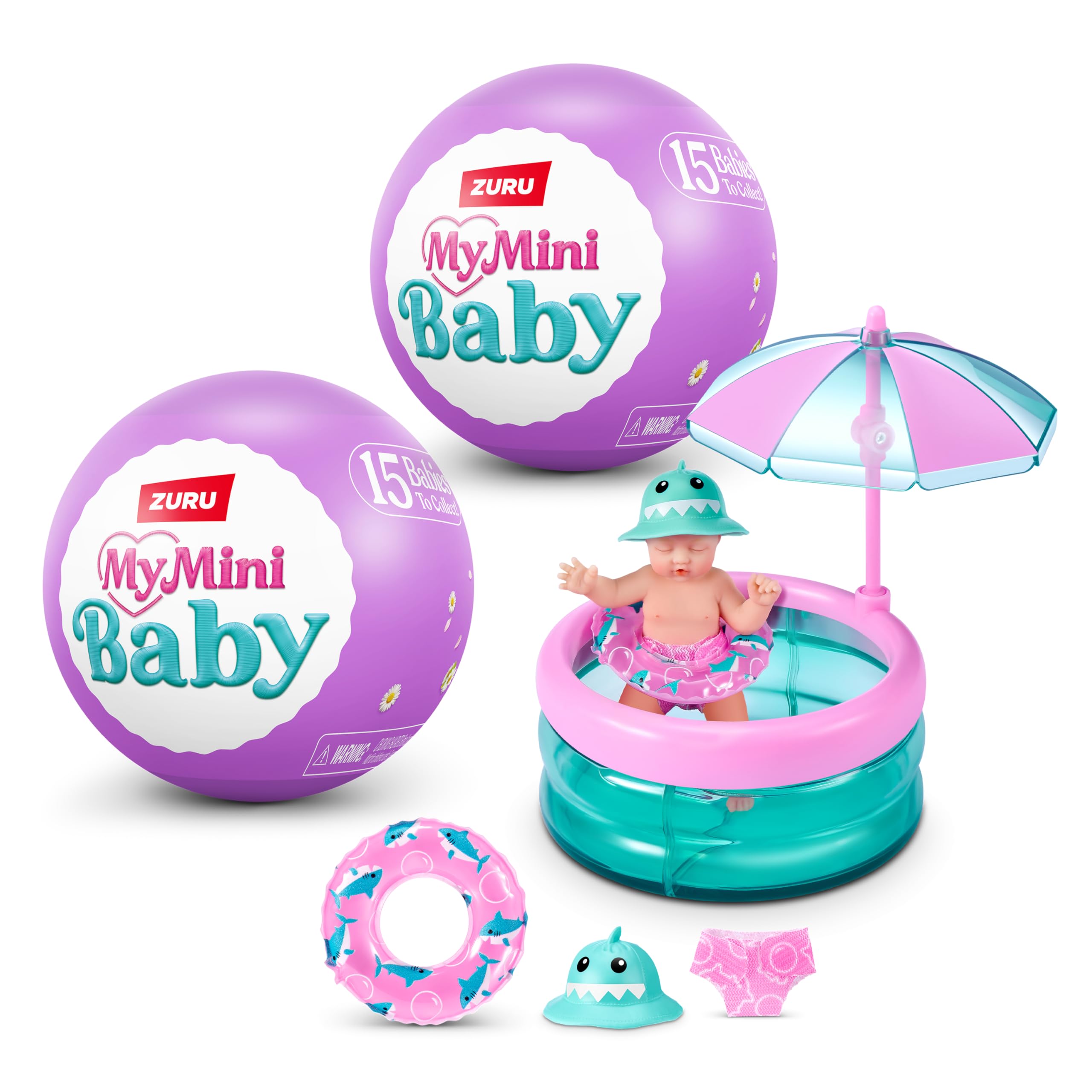 ZURU My Mini Baby Series 2 Mystery Capsule Collectible Toy for Girls, Realistic 