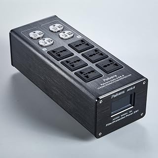 AC Power Filter 10 Ways Power Conditioner with LED Display for HiFi, P10 | Power Purifier, Surge Protector, 15A Overvoltage Protection, Universal Outlets for CD/DVD Players, Speakers, TV