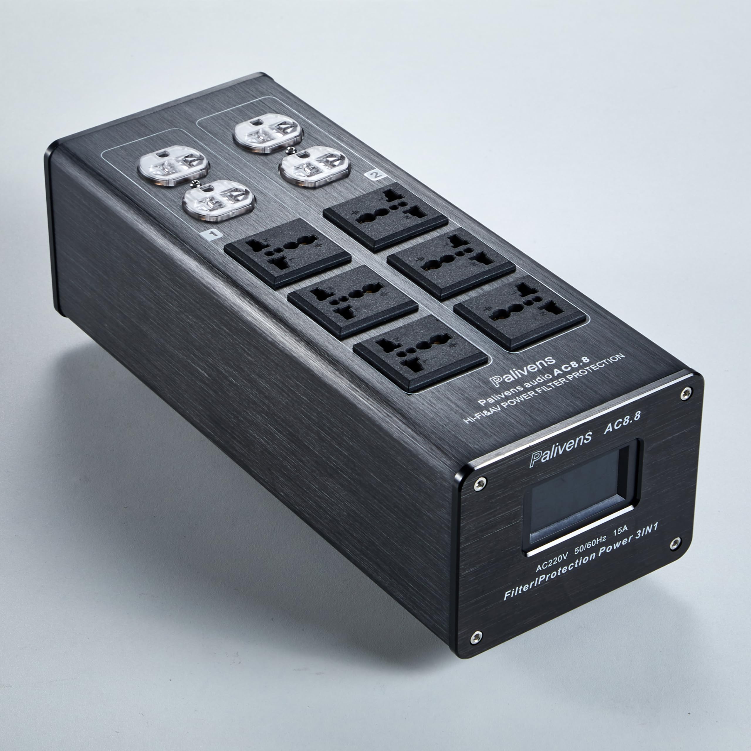 AC Power Filter 10 Ways Power Conditioner with LED Display for HiFi, P10 | Power