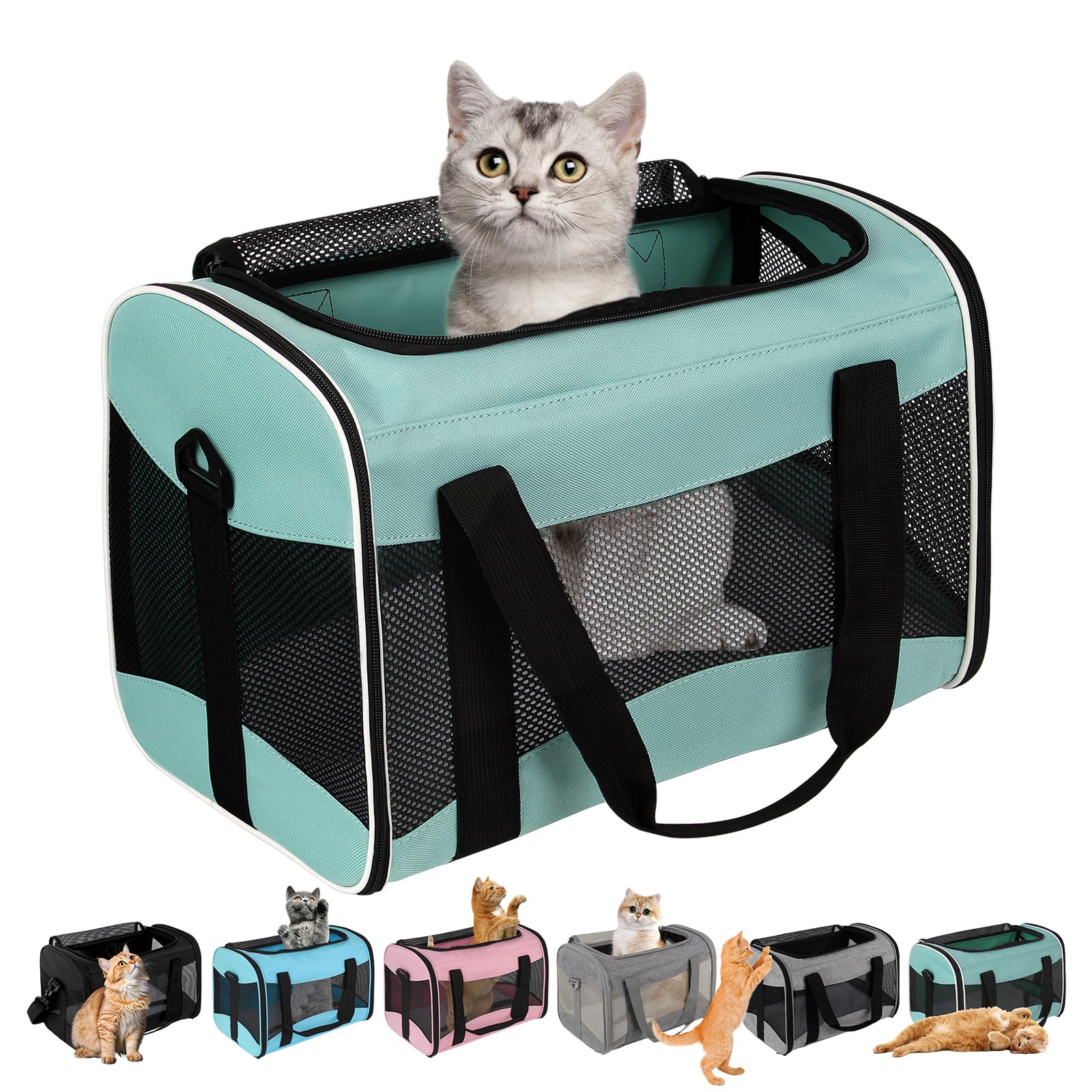 Cat Dog Carriers Soft-Sided Pet Carrier Large Cats for Medium Big Cat Small Dog 