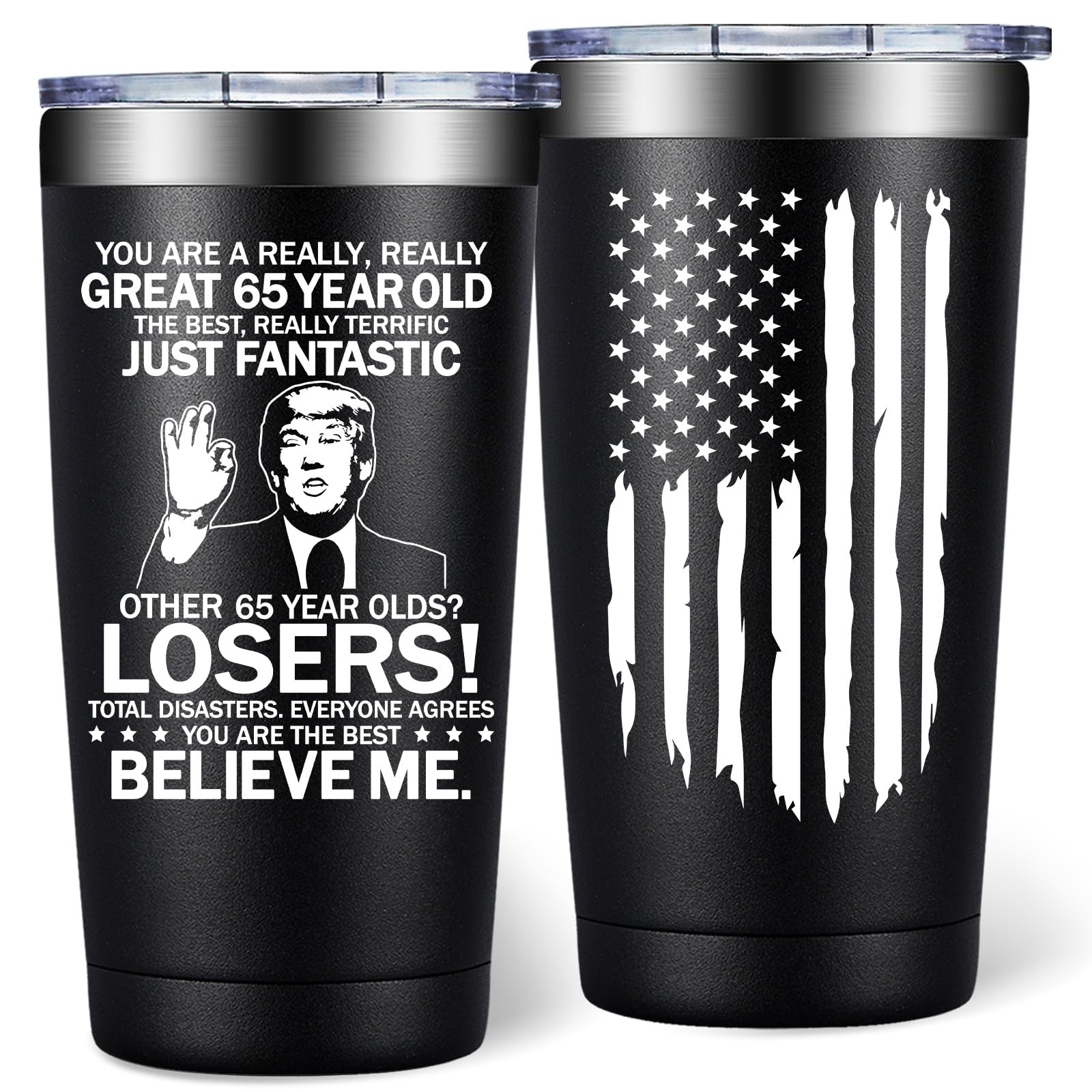 65th Birthday Gifts for Men Women - 65 Year Old Gifts 20oz Tumbler