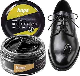 Leather Shoe Cream Polish & Conditioner, Kaps 50ml | Refreshes Appearance and Colour, Intensive Care and Nourishing, for Boots, Handbags and Furniture, 70+ Shades, 1.7 fl oz