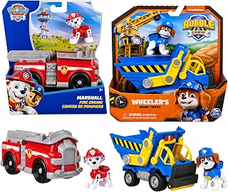 Paw Patrol Paw Patrol - Marshall and Rubble & Crew Wheeler Pack with Their Vehicles