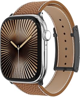 Magnetic Leather Strap Compatible with Apple Watch Ultra Band 49mm 46mm 45mm 44mm 42mm 41mm 40mm 38mm Replacement Strap for Women Men iWatch Ultra 2/Ultra/SE/Series
